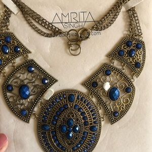 Beautiful necklace, style NKC201, the color blue Lapis, lead free. nickel free